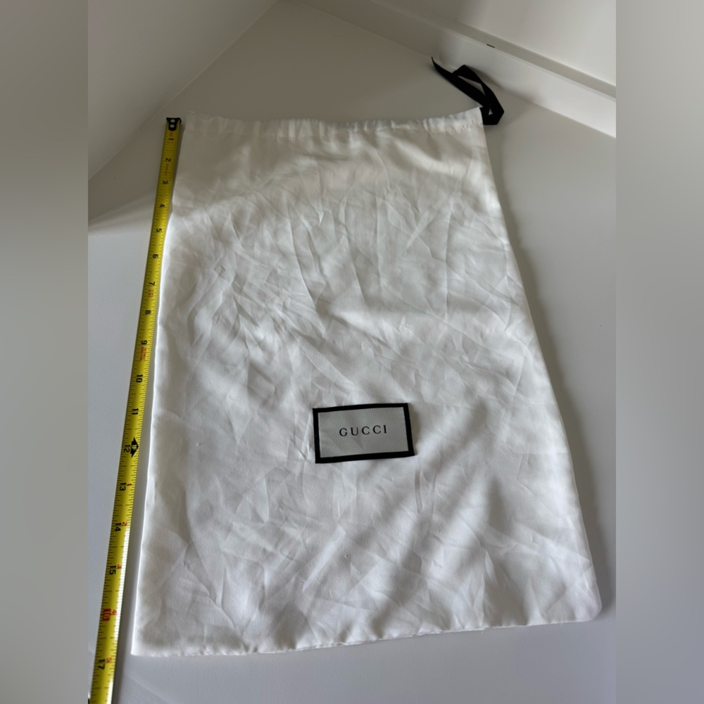 Authentic Gucci Cream Satin Dust Bag
